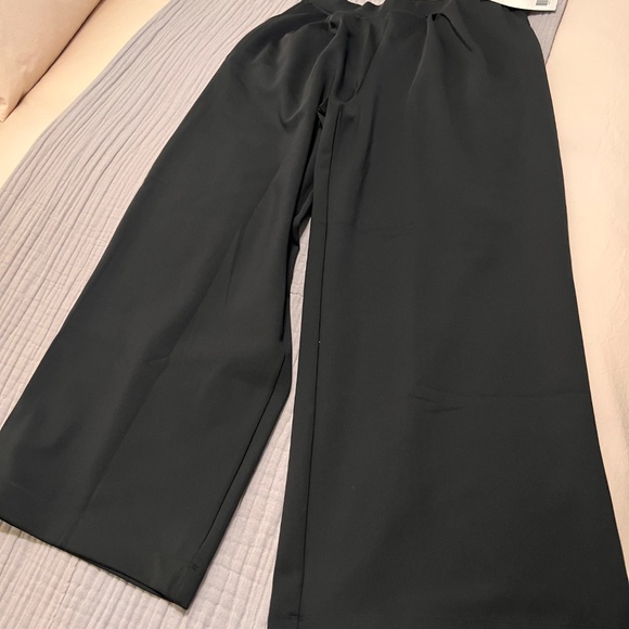 Girlfriend Collective Black Luxe Wide Leg Pant NWT - Picture 6 of 8
